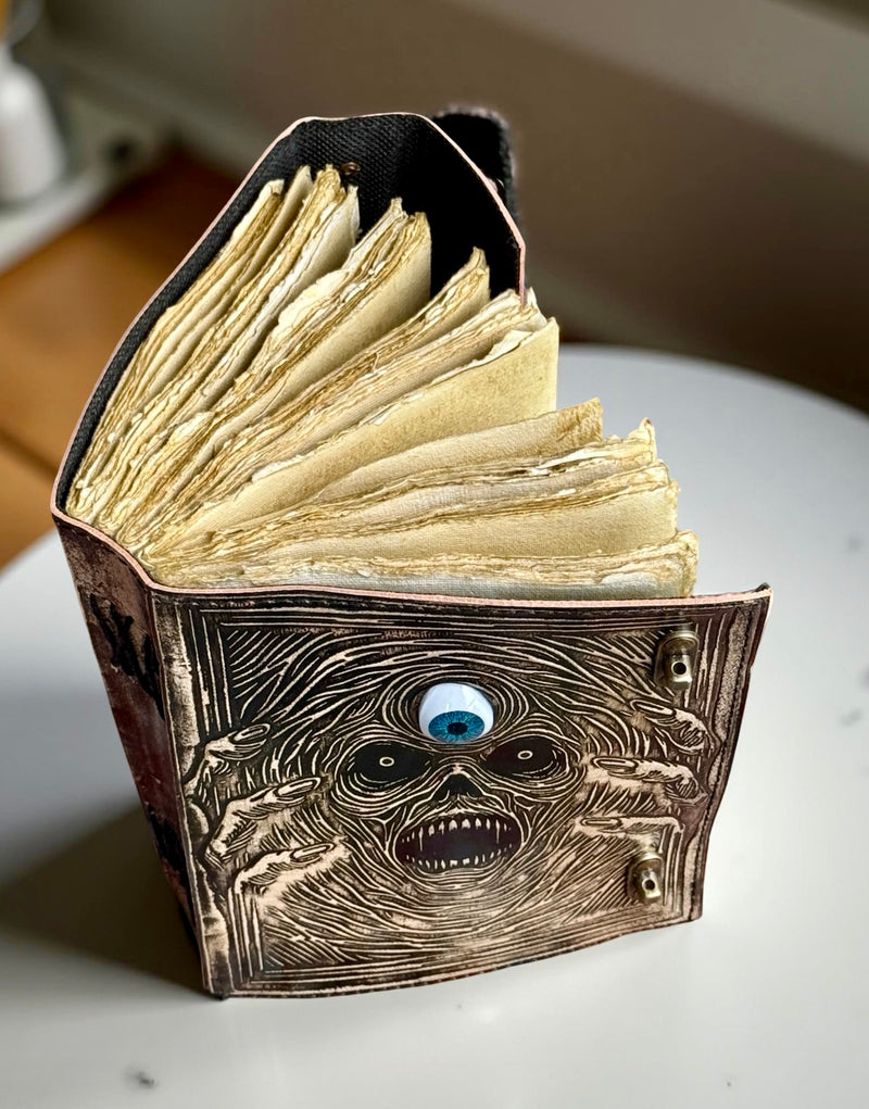 A5 Skull and Evil Eye Leather Journal