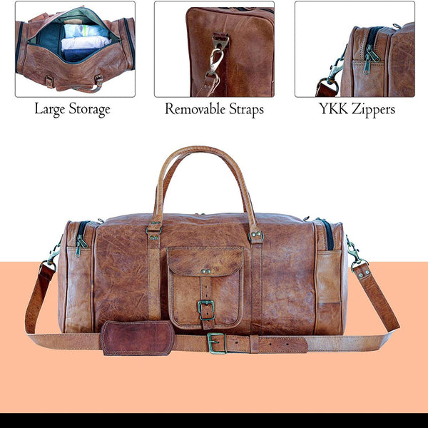 GrassLanders Weekender- 25'' Leather Duffle Bag