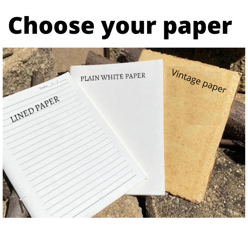 Double Dragon Leather Journal | 5 Stone Choices